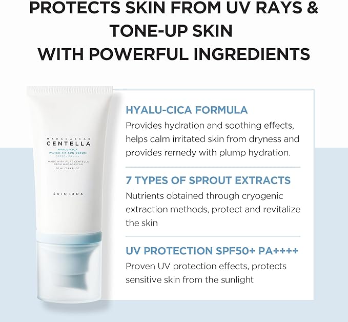 SKIN1004 Madagascar Centella Hyalu-Cica Water-Fit Sun Serum SPF50+ PA++++