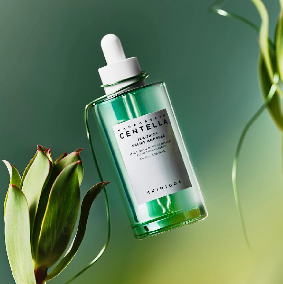 SKIN1004 MADAGASCAR CENTELLA TEA-TRICA RELIEF AMPOULE 100ml in uae , korean skincare in uae, dubai, k beauty, korean, glass skin centela