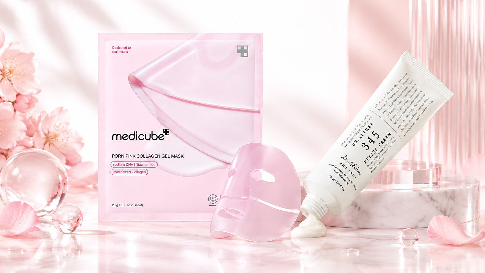 Actual Medicube and Dr. Althea Korean beauty products in UAE