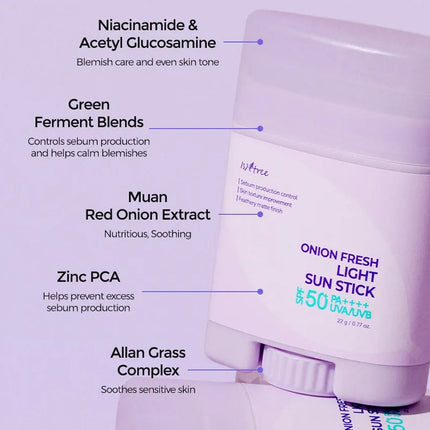 ISNTREE Onion Fresh Light Sun Stick SPF 50+ PA++++