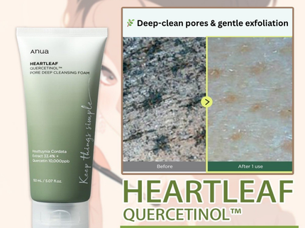 ANUA Heartleaf Quercetinol Pore Deep Cleansing Foam