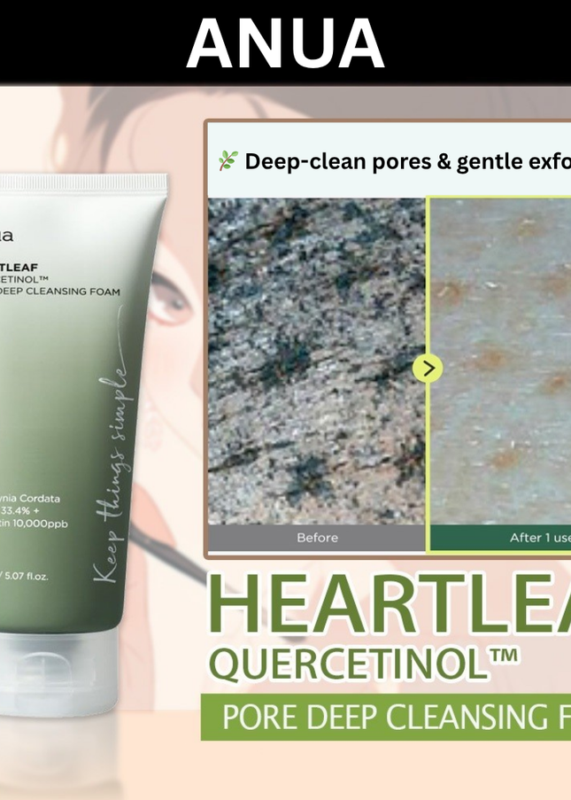 ANUA Heartleaf Quercetinol Pore Deep Cleansing Foam