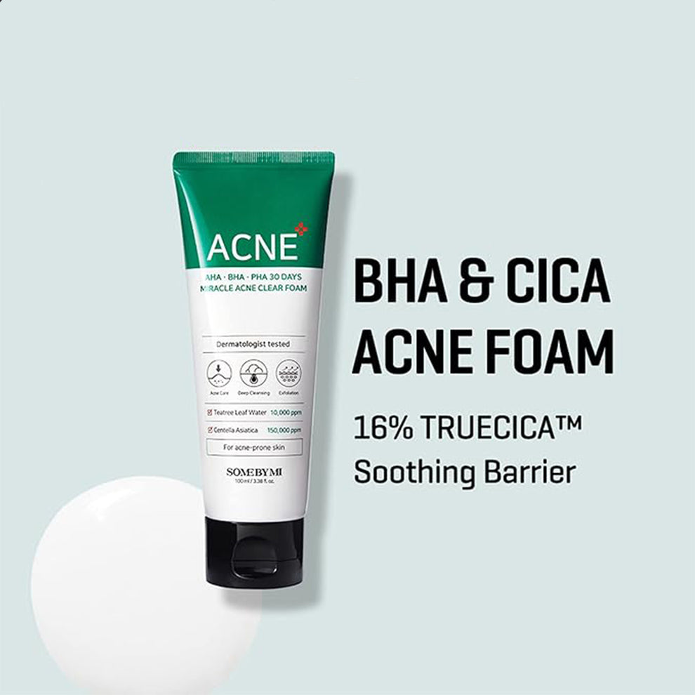 SOME BY MI AHA-BHA-PHA 30 Days Miracle Acne Clear Foam Cleanser 100ml