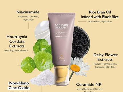 HARU HARU WONDER: Black Rice Pure Mineral Relief Daily Sunscreen 50ml