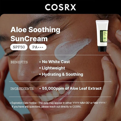 Cosrx Aloe Soothing Sun Cream SPF50 Pa+++ 50ml