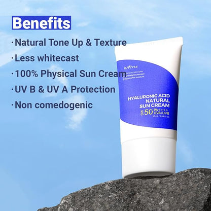 ISNTREE Hyaluronic Acid Natural Suncream SPF50 PA++++ 50ml