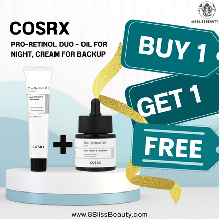 COSRX Pro-Retinol Duo (Oil + Cream) – Buy 1 Get 1 Free