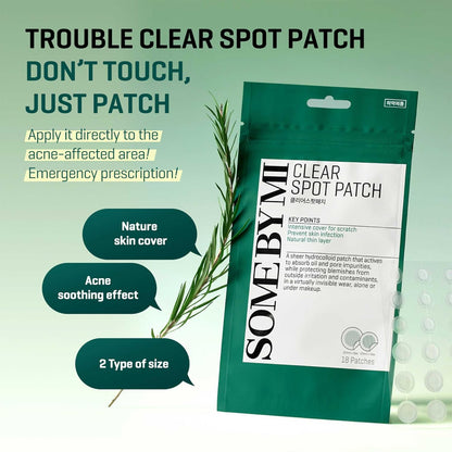 SOME BY MI 30 Days Miracle Clear Spot Patch - Pack of 1, 18 Counts, 2 Size(10mm 9Counts, 12mm 9Counts)