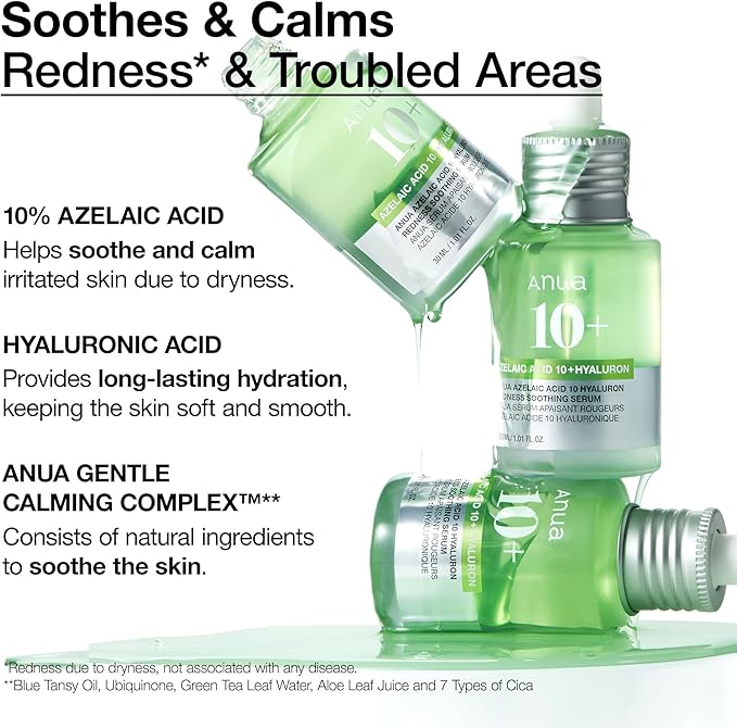 ANUA AZELAIC HYALURON Soothing Serum – 30mL