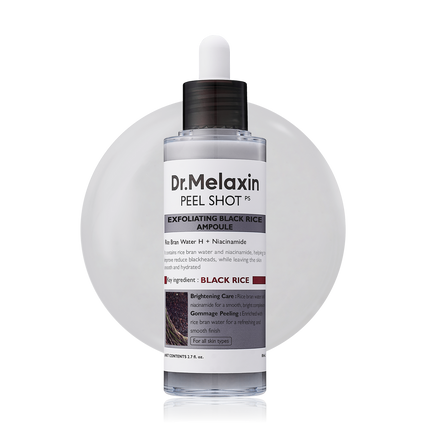Dr. MELAXIN Peel Shot Exfoliating Black Rice Ampoule (80ml)