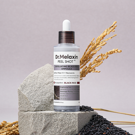 Dr. MELAXIN Peel Shot Exfoliating Black Rice Ampoule (80ml)