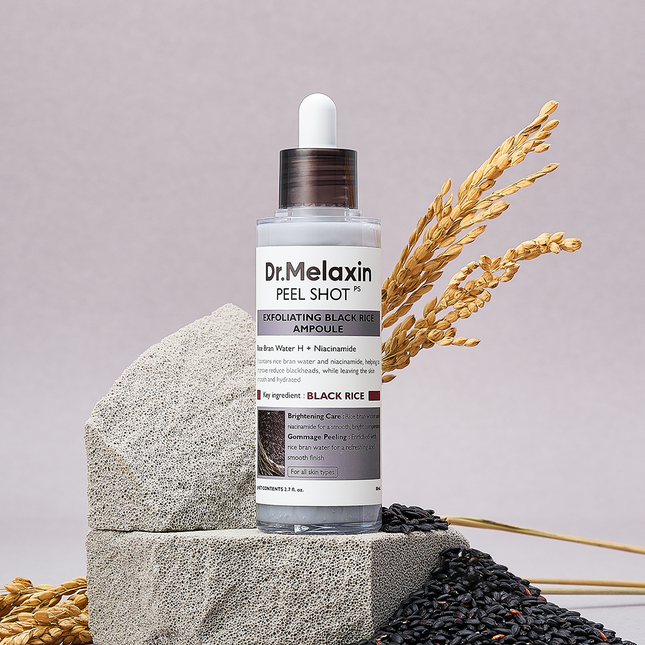 Dr. MELAXIN Peel Shot Exfoliating Black Rice Ampoule (80ml)