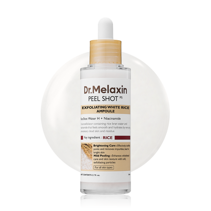 Dr. Melaxin Peel Shot Exfoliant White Rice Ampoule (80ml)