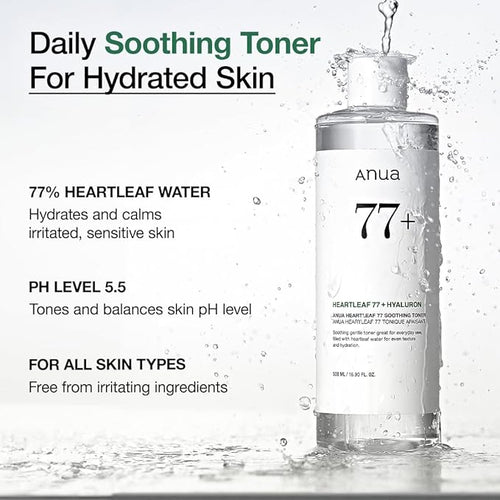 ANUA in uae ,ANUA Heartleaf 77% Soothing Toner I pH 5.5 Trouble Care