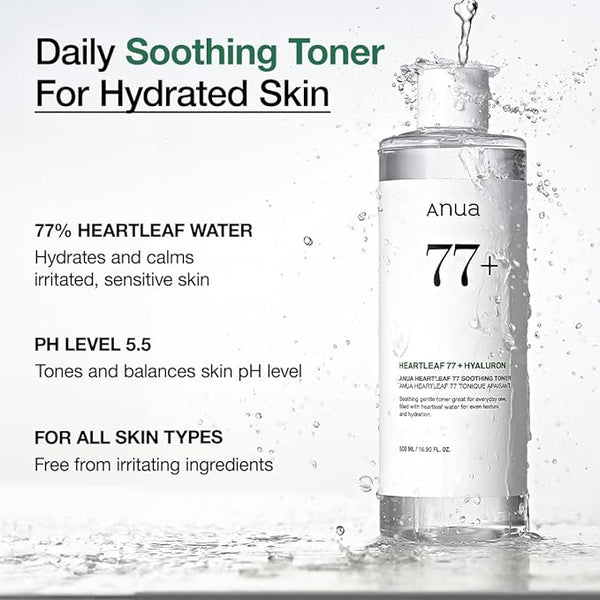 ANUA in uae ,ANUA Heartleaf 77% Soothing Toner I pH 5.5 Trouble Care