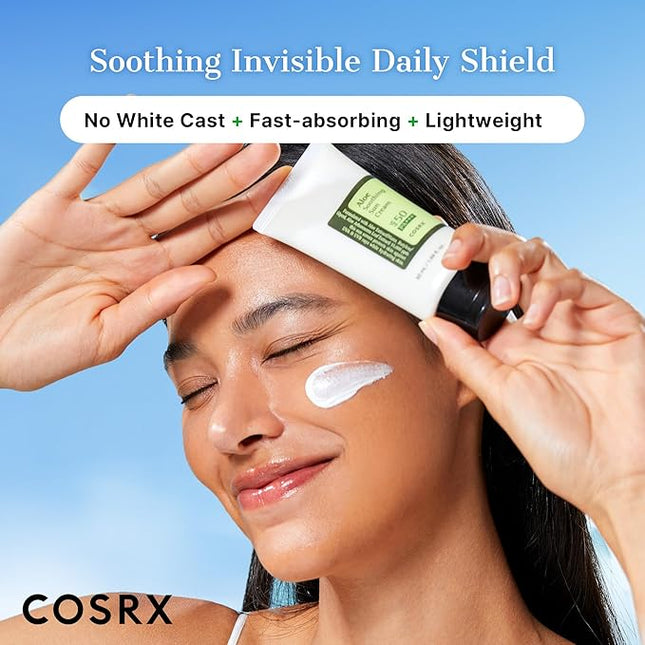 COSRX Aloe Soothing Sun Cream SPF50 ingredients Korean beauty Dubai