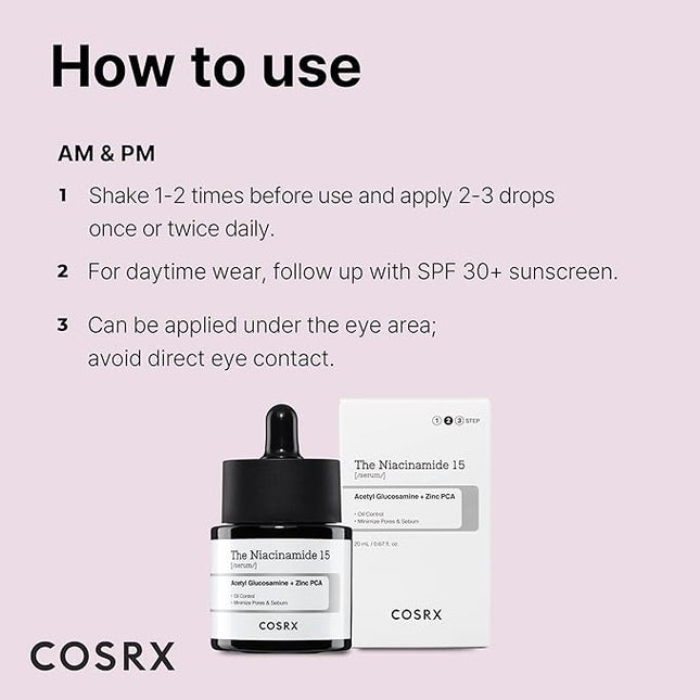 COSRX The Niacinamide 15 Serum application Korean brightening UAE