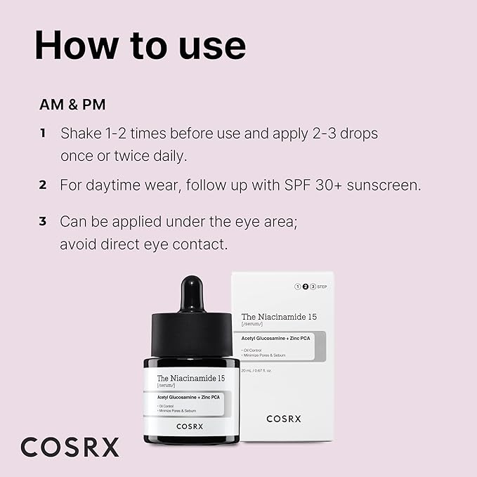 COSRX The Niacinamide 15 Serum application Korean brightening UAE