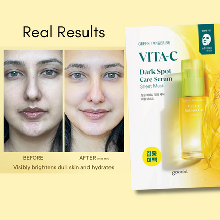 GOODAL Green Tangerine Vita C Dark Spot Care Serum Sheet Mask