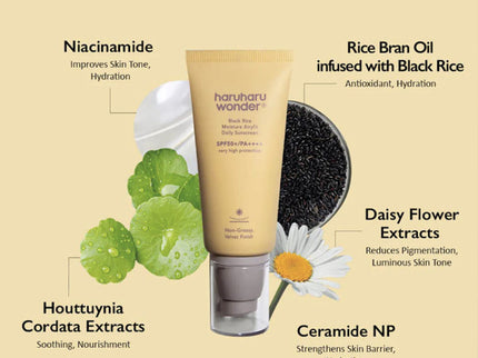 HARU HARU WONDER: Black Rice Moisture Airyfit Daily Sunscreen