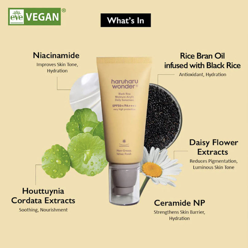 HARU HARU WONDER: Black Rice Moisture Airyfit Daily Sunscreen