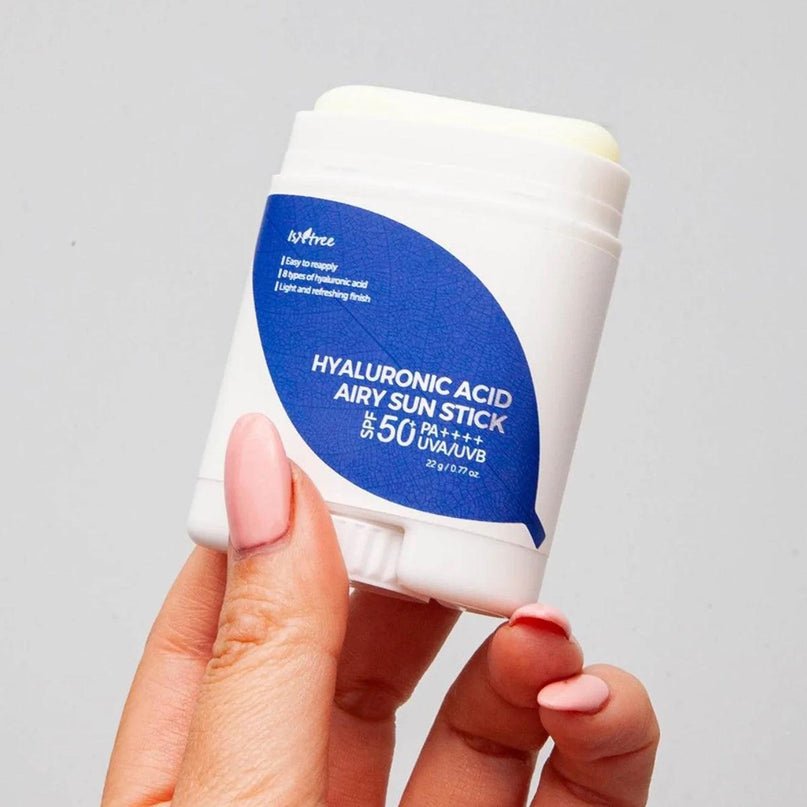 ISNTREE Hyaluronic Acid Airy Sun Stick 22g in uae , korean skincare in uae, dubai, k beauty, korean,  Kbeauty, sunstick, sunscreen