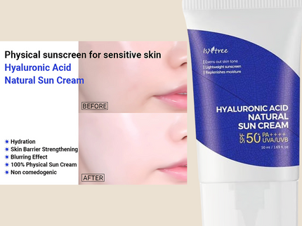 ISNTREE Hyaluronic Acid Natural Sun cream SPF50 PA++++ 50ml