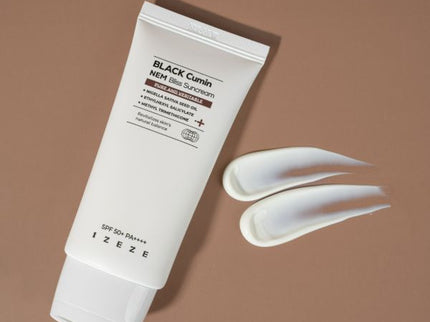 IZEZE BLACK Cumin NEM Bliss Suncream in uae , korean skincare in uae, dubai, k beauty, korean,  Kbeauty, suncream, sunscreen, izeze