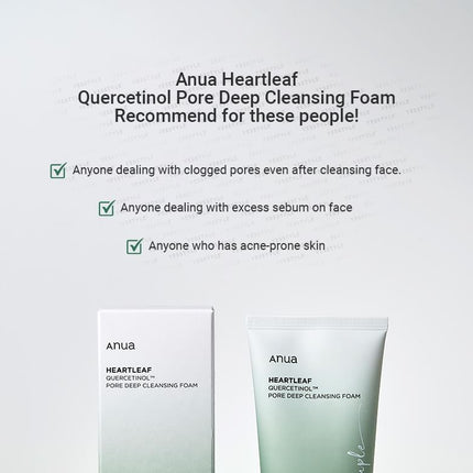 ANUA Heartleaf Quercetinol Pore Deep Cleansing Foam