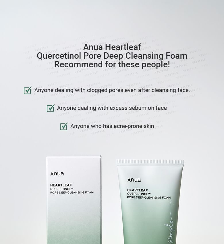 ANUA Heartleaf Quercetinol Pore Deep Cleansing Foam