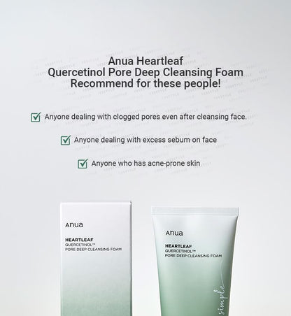 ANUA Heartleaf Quercetinol Pore Deep Cleansing Foam