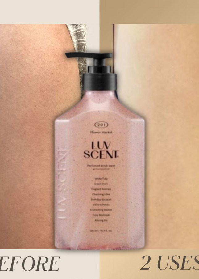 LUV SCENT Scrub Body Wash – Flower Market (500ml)