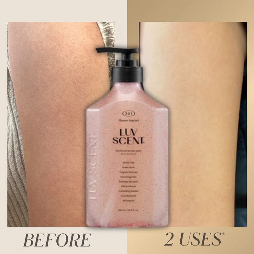 LUV SCENT Scrub Body Wash – Flower Market (500ml)