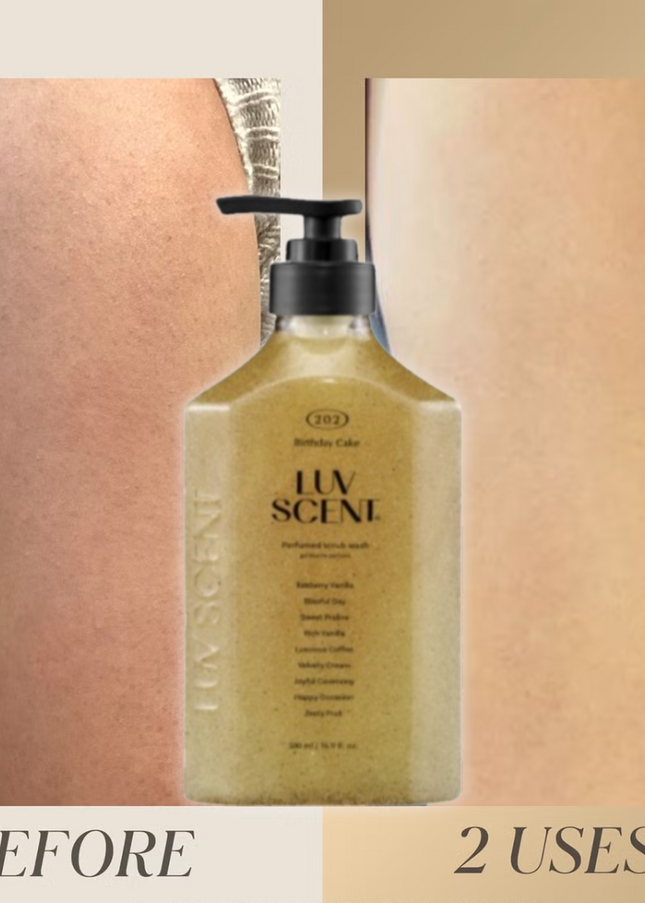 LUV SCENT Scrub Body Wash – Birthday Cake (500ml)