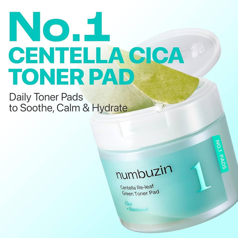 NUMBUZIN Centella toner pad product packaging Korean skincare Dubai