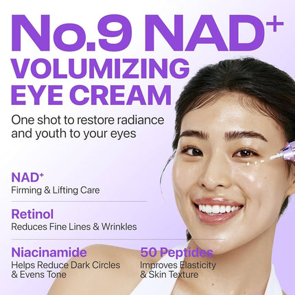 NUMBUZIN NAD+ Retinol Volumetox eye cream texture application Korean beauty UAE