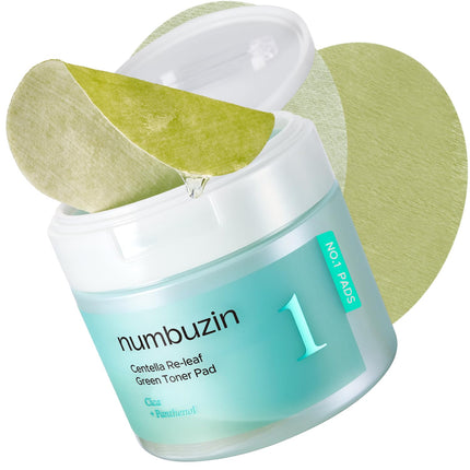 NUMBUZIN No.1 Centella Re-Leaf Green Toner Pad jar Korean exfoliating pads UAE