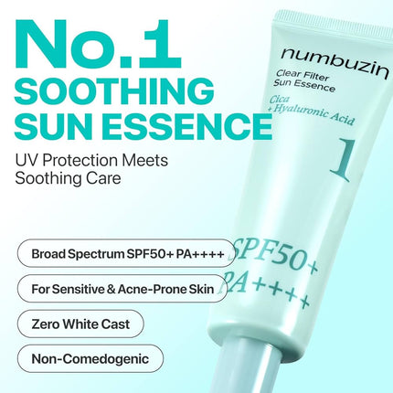 NUMBUZIN No.1 Sun Essence texture lightweight Korean sunscreen UAE