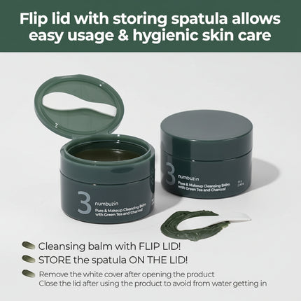 NUMBUZIN No.3 green tea charcoal balm product packaging Korean skincare Dubai