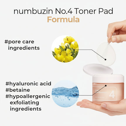 NUMBUZIN Peeled Egg Toner Pad texture Korean beauty UAE