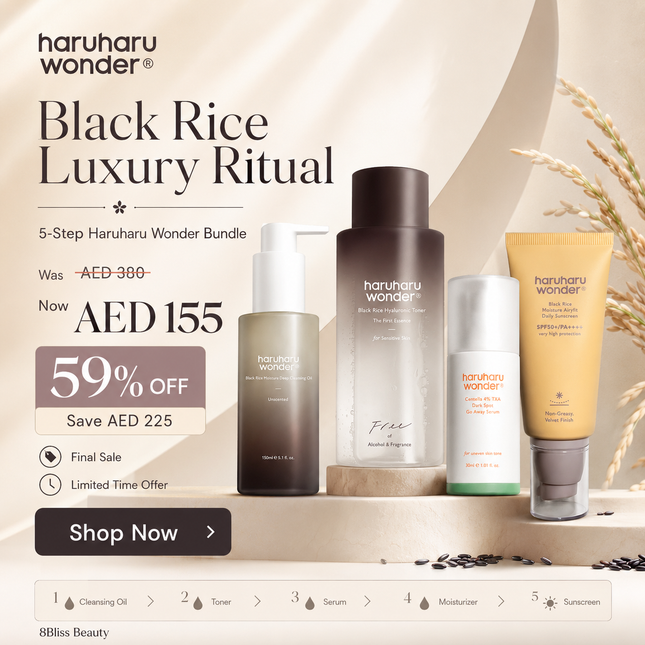 SET-10 | Black Rice Luxury Ritual — 5-Step Haruharu Wonder Bundle