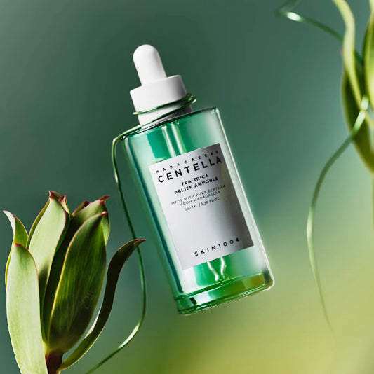 SKIN1004 MADAGASCAR CENTELLA TEA-TRICA RELIEF AMPOULE 100ml in uae , korean skincare in uae, dubai, k beauty, korean, glass skin centela