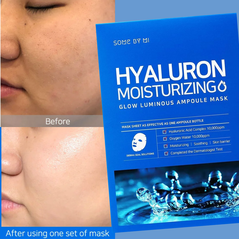 SOME BY MI Hyaluron Moisturizing Glow Luminous Ampoule Mask – 1 Sheet