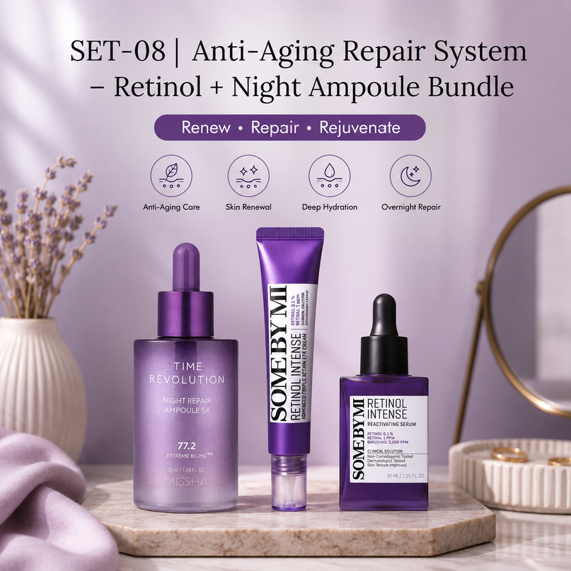 SET-08 | Anti-Aging Repair System — Retinol + Night Ampoule Bundle