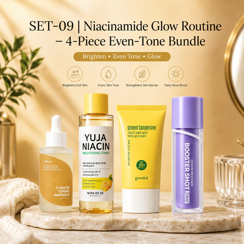 SET-09 | Niacinamide Glow Routine — 4-Piece Even-Tone Bundle