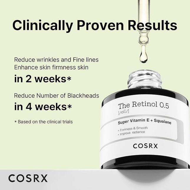 COSRX The Retinol 0.5 Oil bottle Korean anti-aging serum UAE