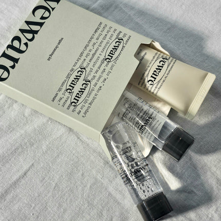 Three pieces of skincare product from Veware, including a cleansing oil, essence, and cream, in uae , korean skincare in uae, dubai, k beauty, korean