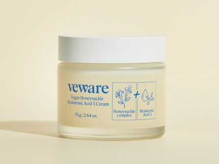 Veware Vegan Honeysuckle Hyaluronic Acid 5 Cream 75 g in uae , korean skincare in uae, dubai, k beauty, korean,  Kbeauty