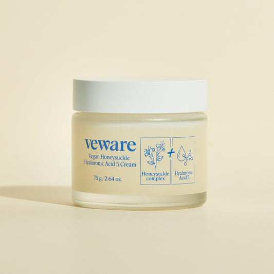 Veware Vegan Honeysuckle Hyaluronic Acid 5 Cream 75 g in uae , korean skincare in uae, dubai, k beauty, korean,  Kbeauty