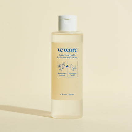 Veware Vegan Honeysuckle Hyaluronic Acid 5 Toner 200 ml in uae , korean skincare in uae, dubai, k beauty, korean,  Kbeauty